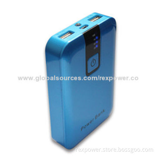 Mobile Power Bank Supply with LEDs, Short-circuit Protection